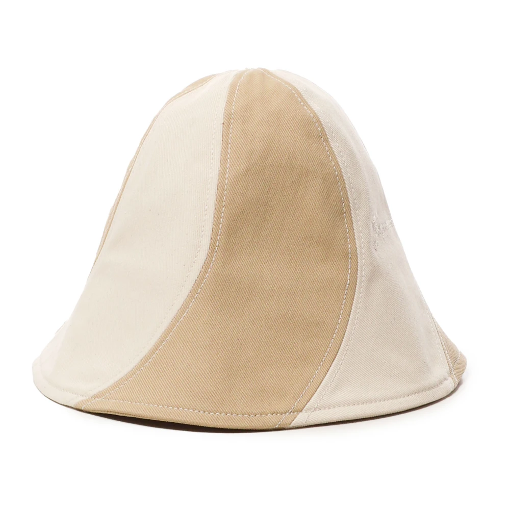 Jacquemus Beige Katoenen Geborduurde Logo Hoed Beige Dames