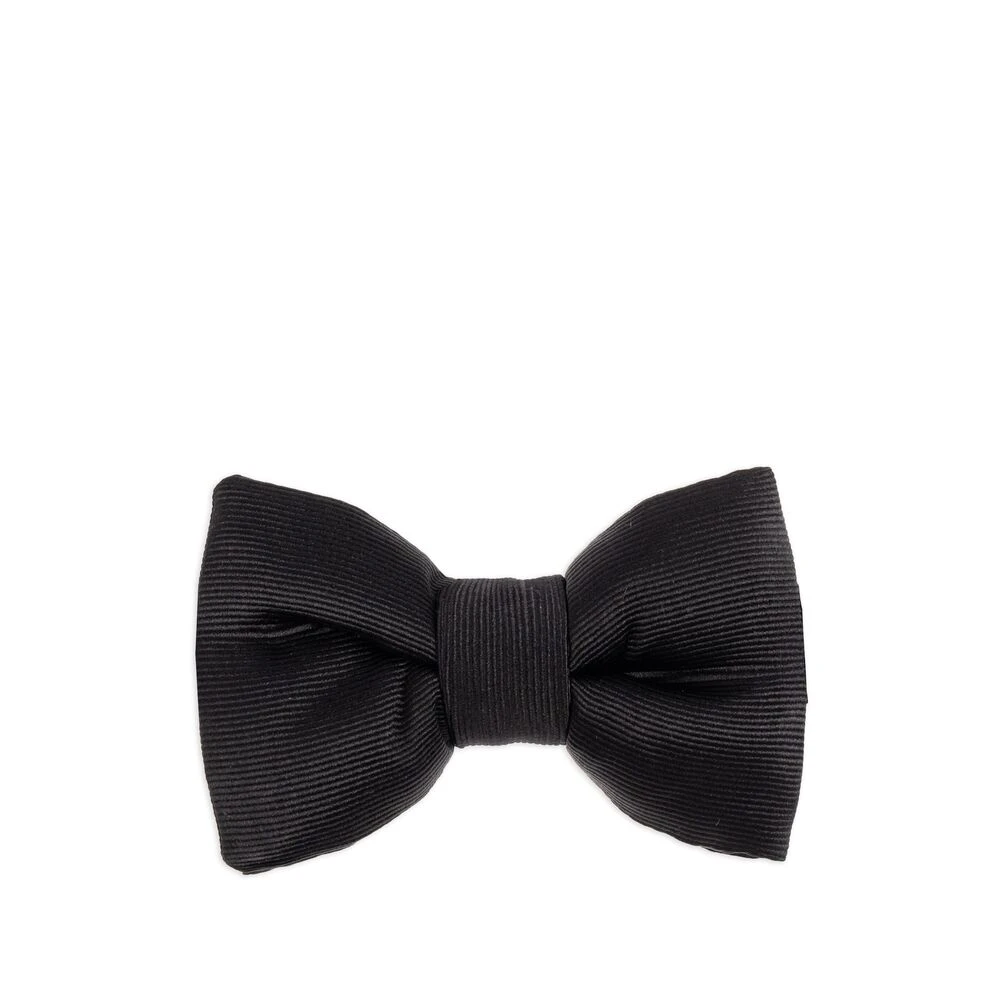 Tom Ford Zwarte Gestructureerde Strik Black Heren
