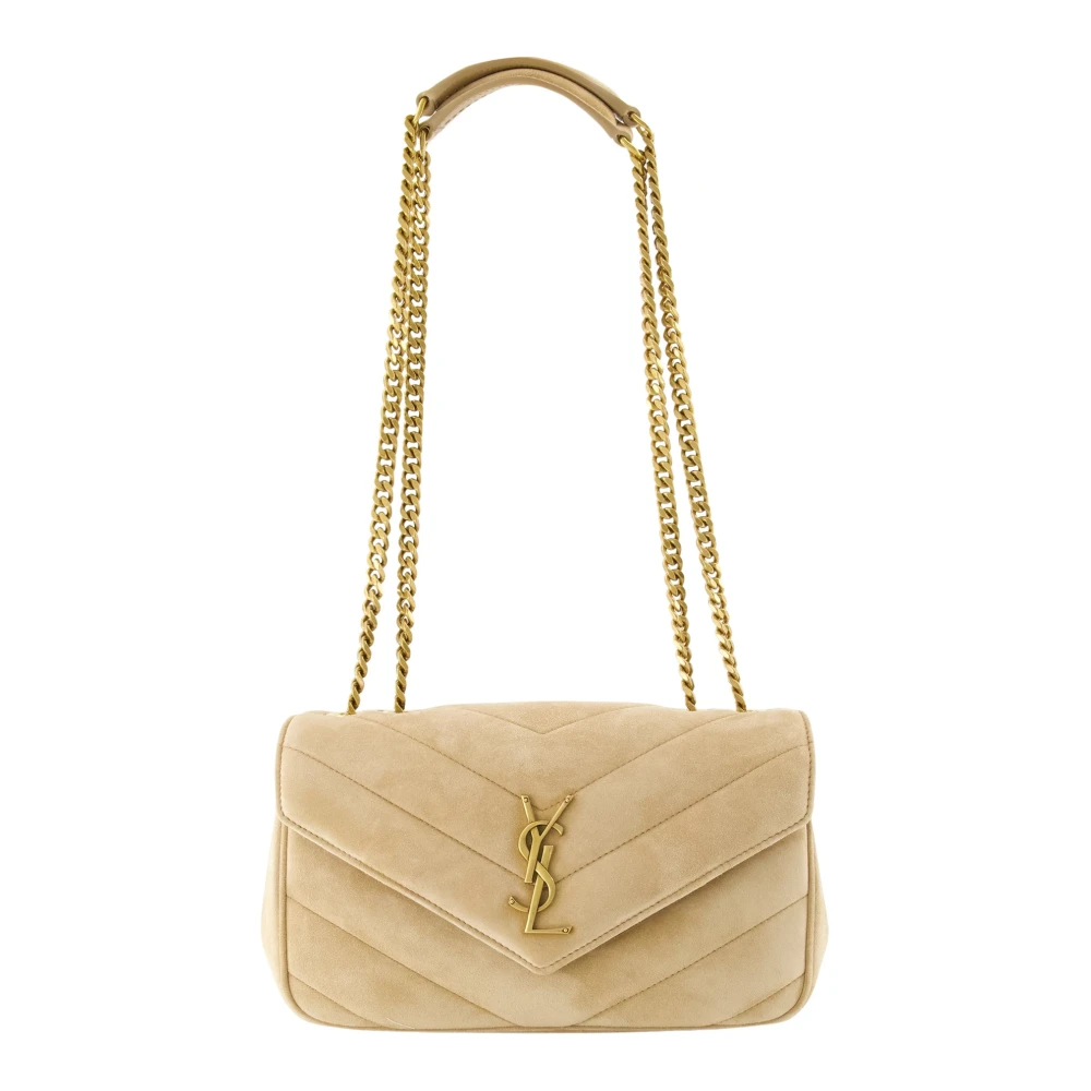 Saint Laurent Women's Beige Shoulder Bags, One Size, Loulou Small