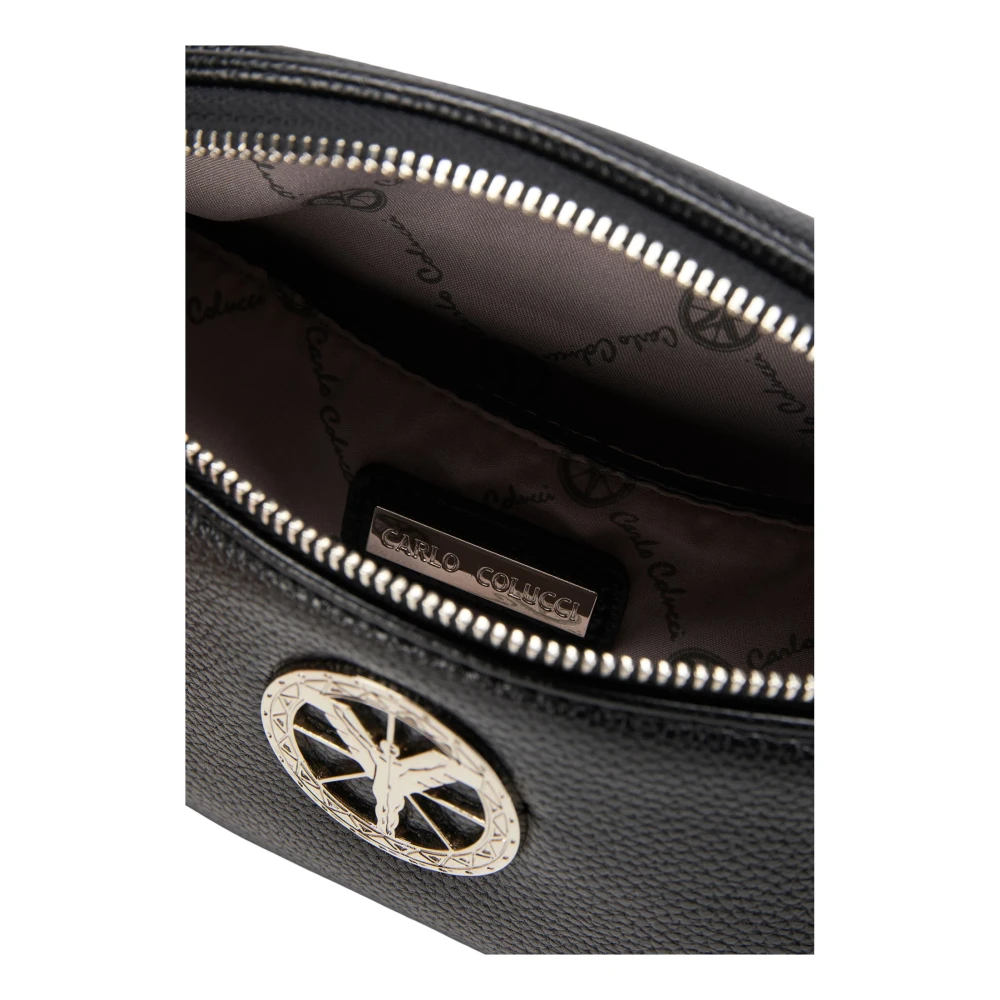 carlo colucci Crossbody tas met zilveren details Black Heren