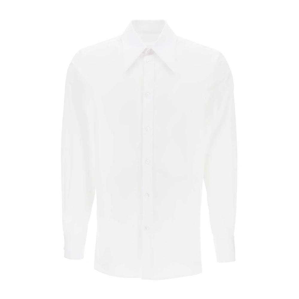 Maison Margiela Men's White Formal Shirts, L, Casual Cotton Shirt For