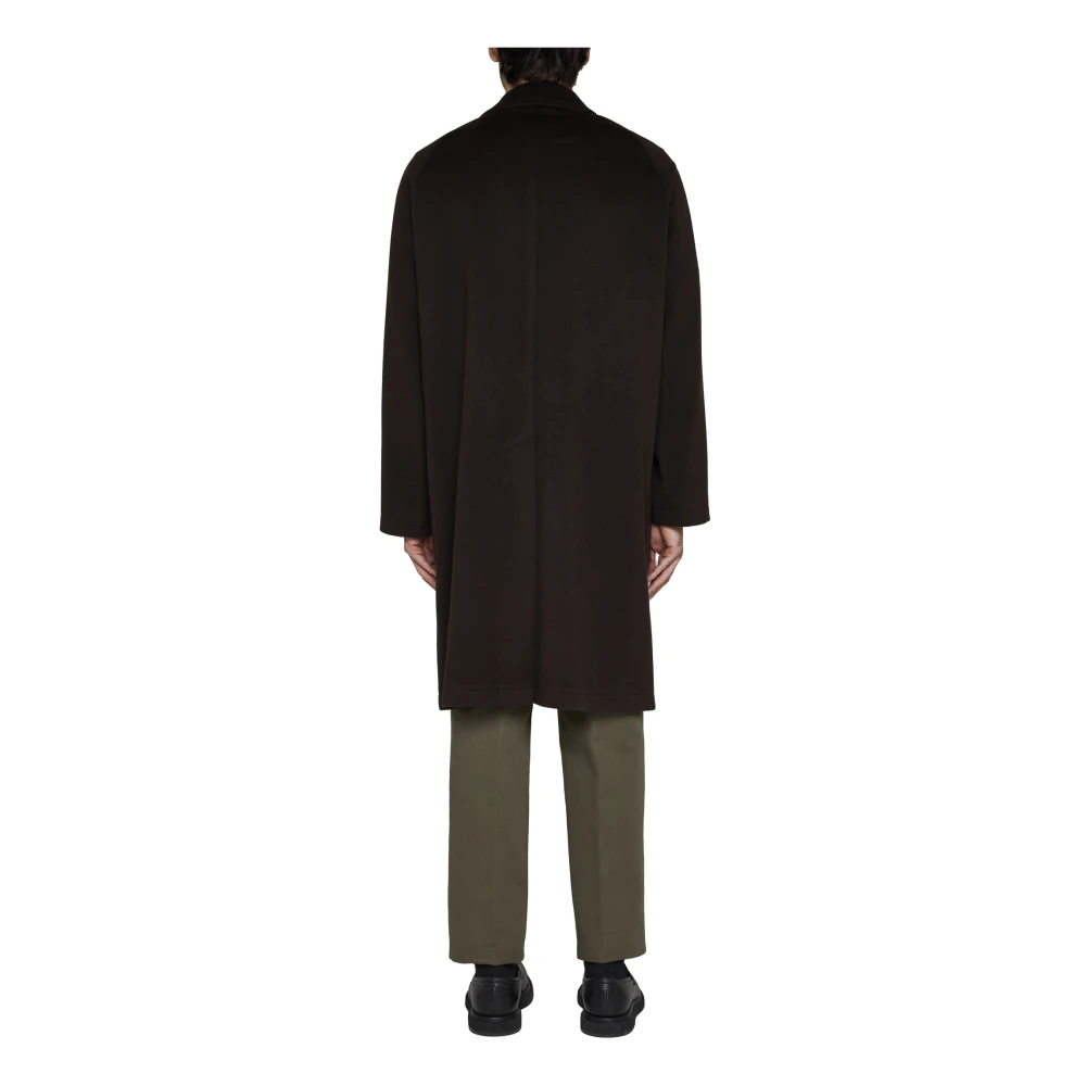 Tagliatore Bruine Klassieke Kraag Wollen Jas Brown Heren