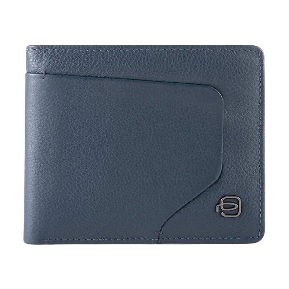Piquadro Mannelijk Blauw Accessoires, Heren, One Size, E Herenportemonnee Met Verwijderbare Documenthouder