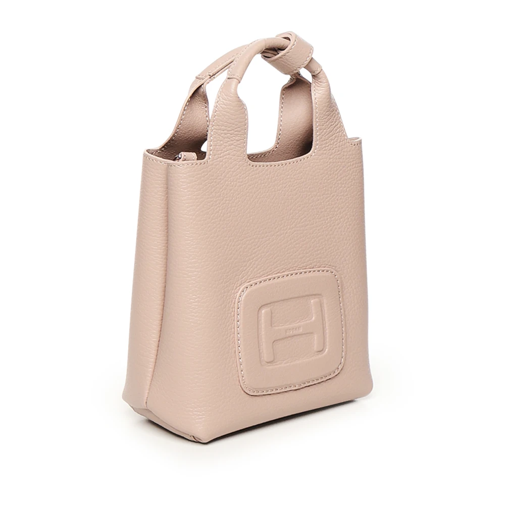 Hogan Mini Shopping Tas Beige Reliëf Beige Dames