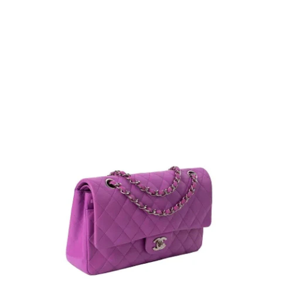 Chanel Vintage Pre-owned Leather chanel-bags Purple Dames