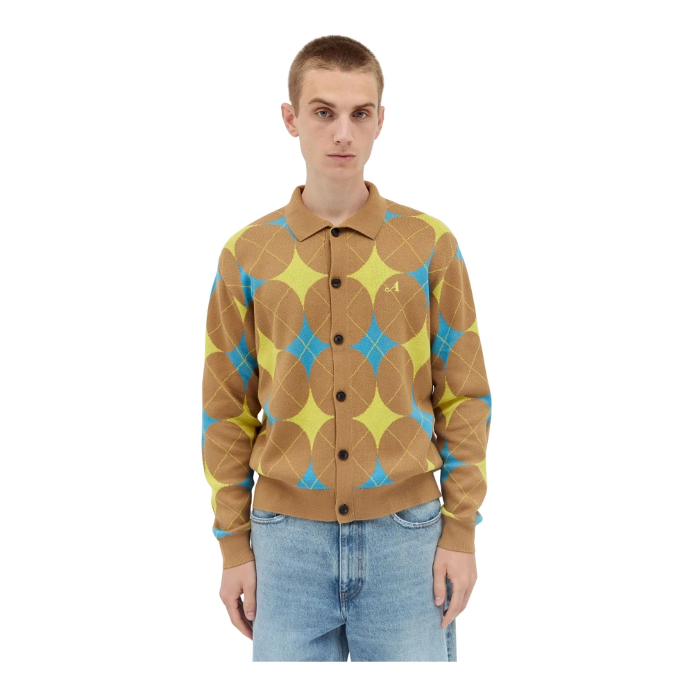 Awake NY Argyle Gebreide Vest Multicolor Heren