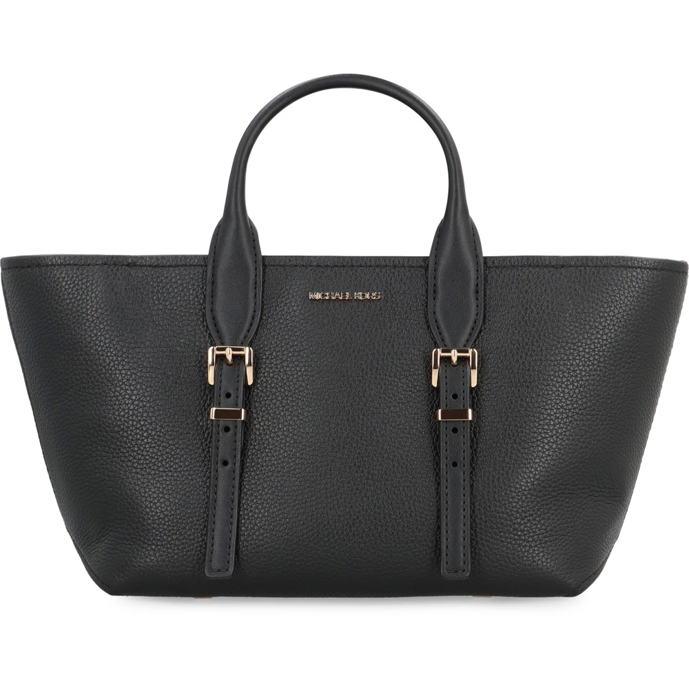 Michael Kors Handtas van gekorreld leer met afneembare schouderband Black Dames