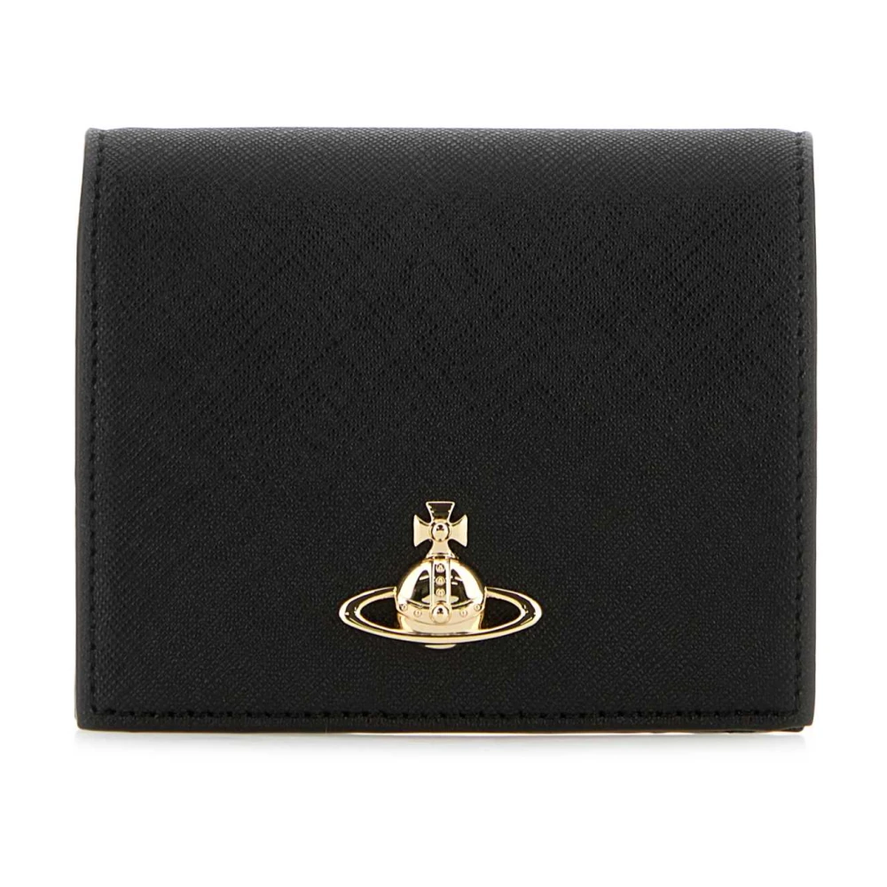 Vivienne Westwood Stijlvolle Zwarte Synthetisch Leren Portemonnee Black Dames