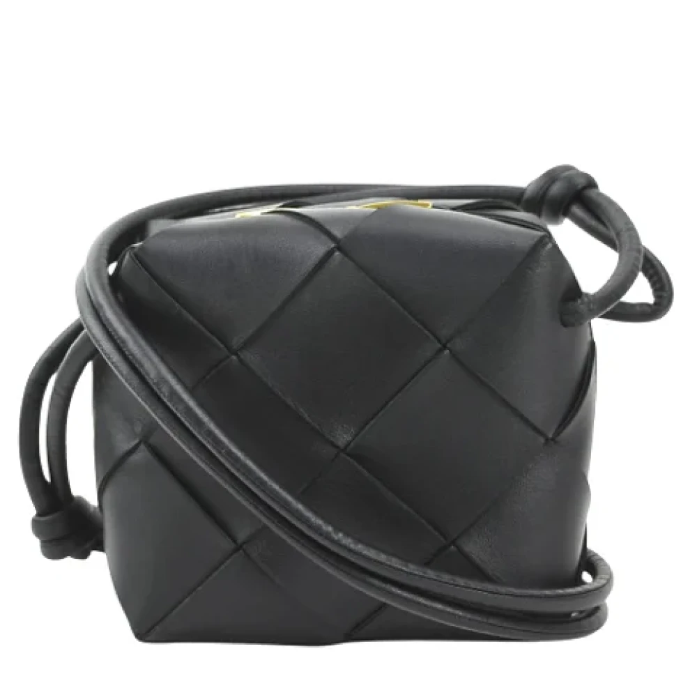 Bottega Veneta Vintage Pre-owned Leather shoulder-bags Black Dames