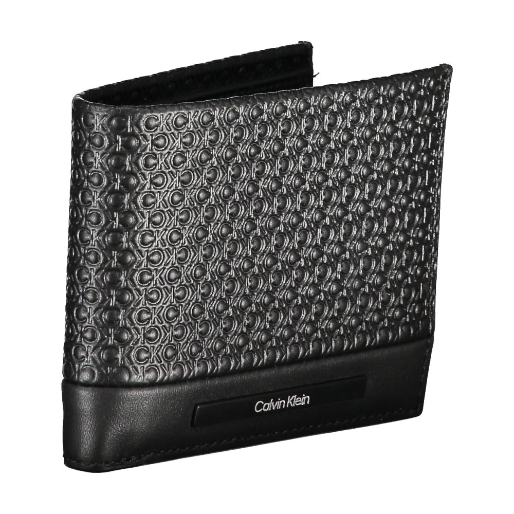 Calvin Klein Heren Portemonnee Zwart Contrast Logo Black Heren