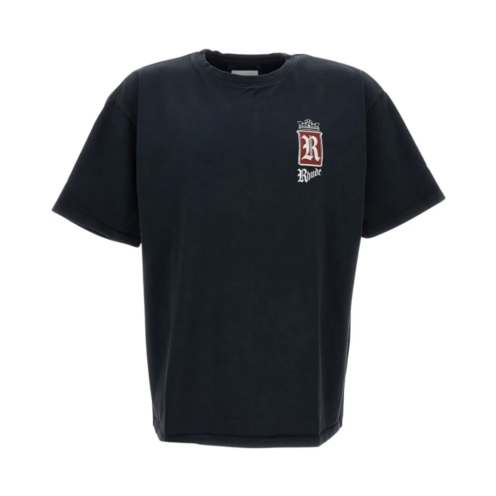 Rhude Men's Black Graphic Logo T-Shirt - T-Shirts - M - Tops