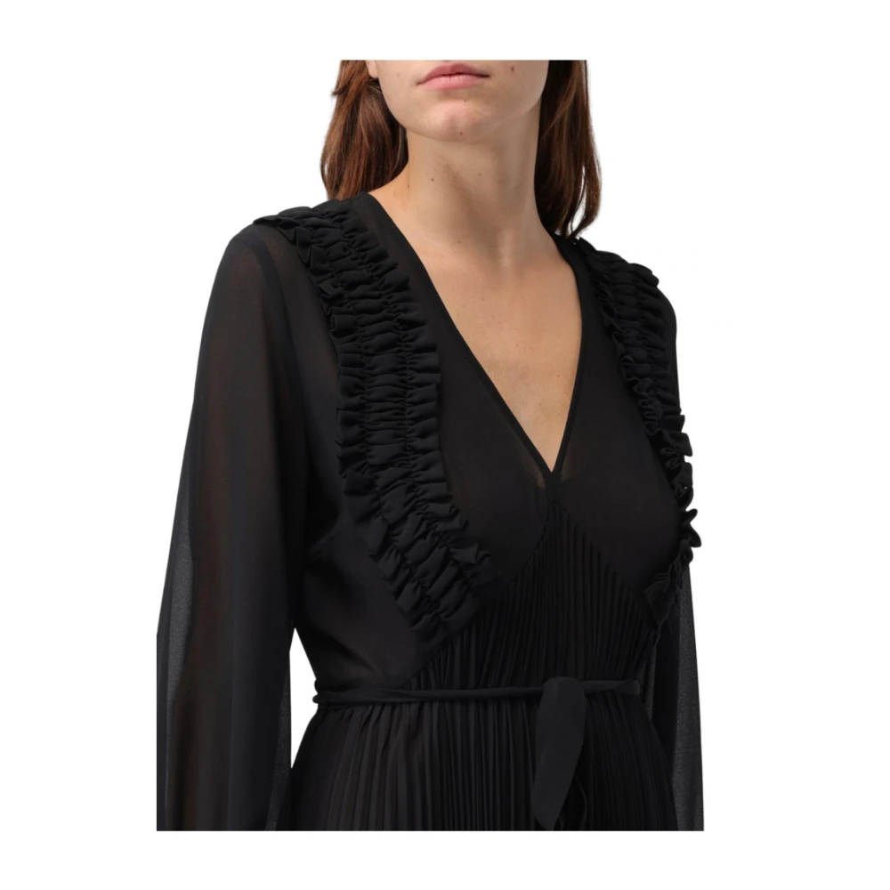 Twinset Polyester Jurken Black Dames