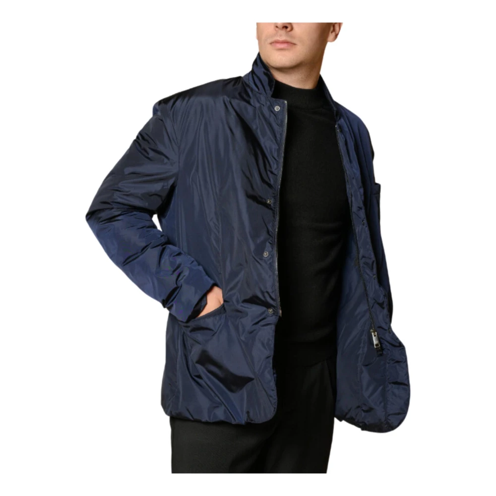 Armani Exchange Gewatteerd Zip Blazer Jack Blue Heren