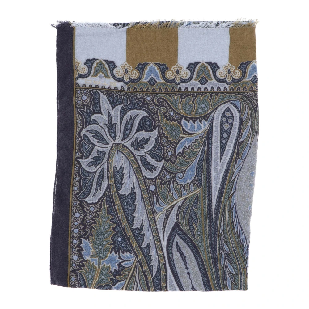 ETRO Heldere Blauwe Sjaal Stijlvolle Collectie Multicolor Heren