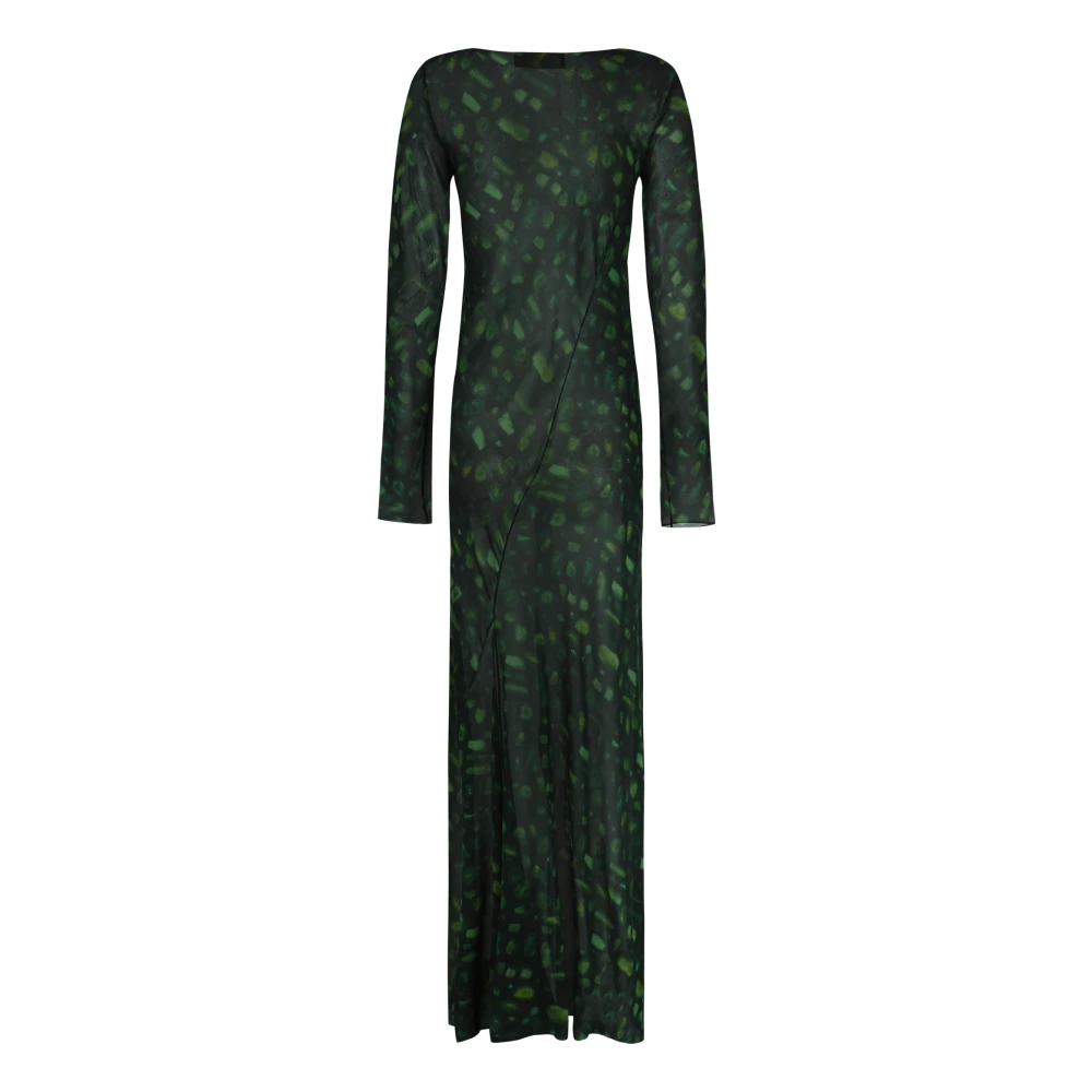 Cortana Zijden Sonora Print Jurk Green Dames