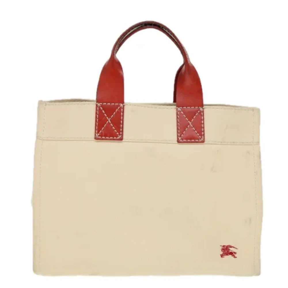 Burberry Vintage Pre-owned Canvas handbags Beige Dames