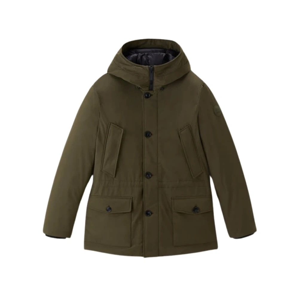 Woolrich Arctische Stretch Dons Parka Donkergroen Green Heren