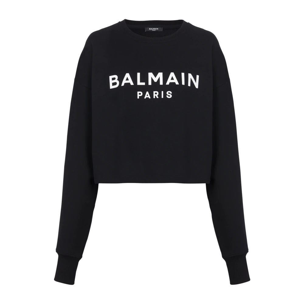 Balmain Geknipte sweatshirt Black Dames