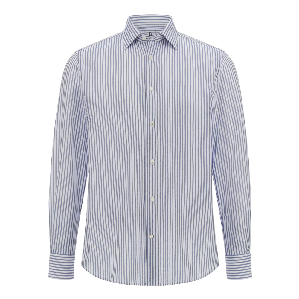 Boggi Milano Regular Fit Japanse Jersey Polo Shirt Blue Heren