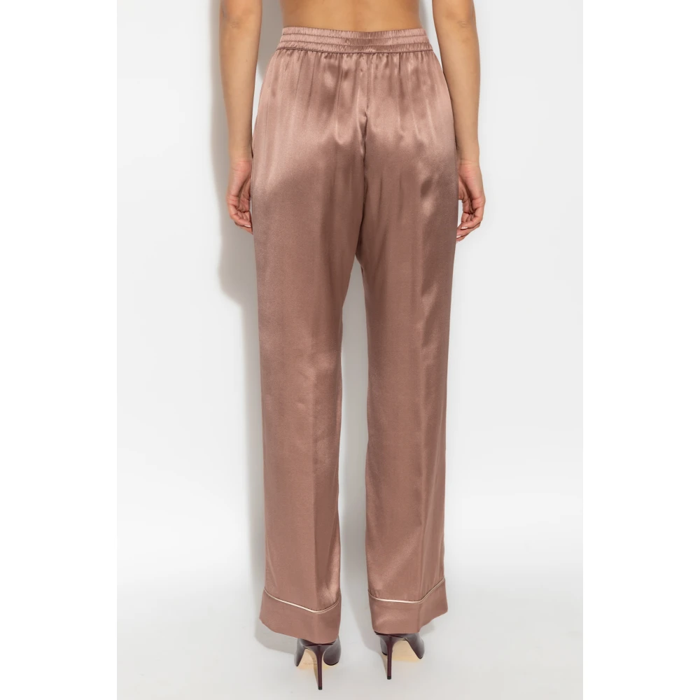 Dolce & Gabbana Zijden pyjamabroek Pink Dames