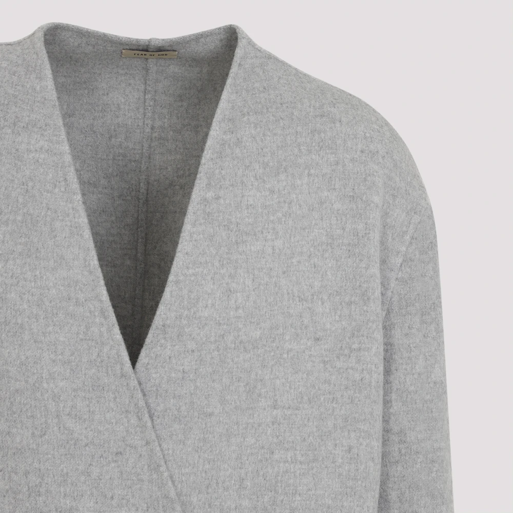 Fear Of God Paris Sky Relaxed Lapelless Blazer Gray Heren