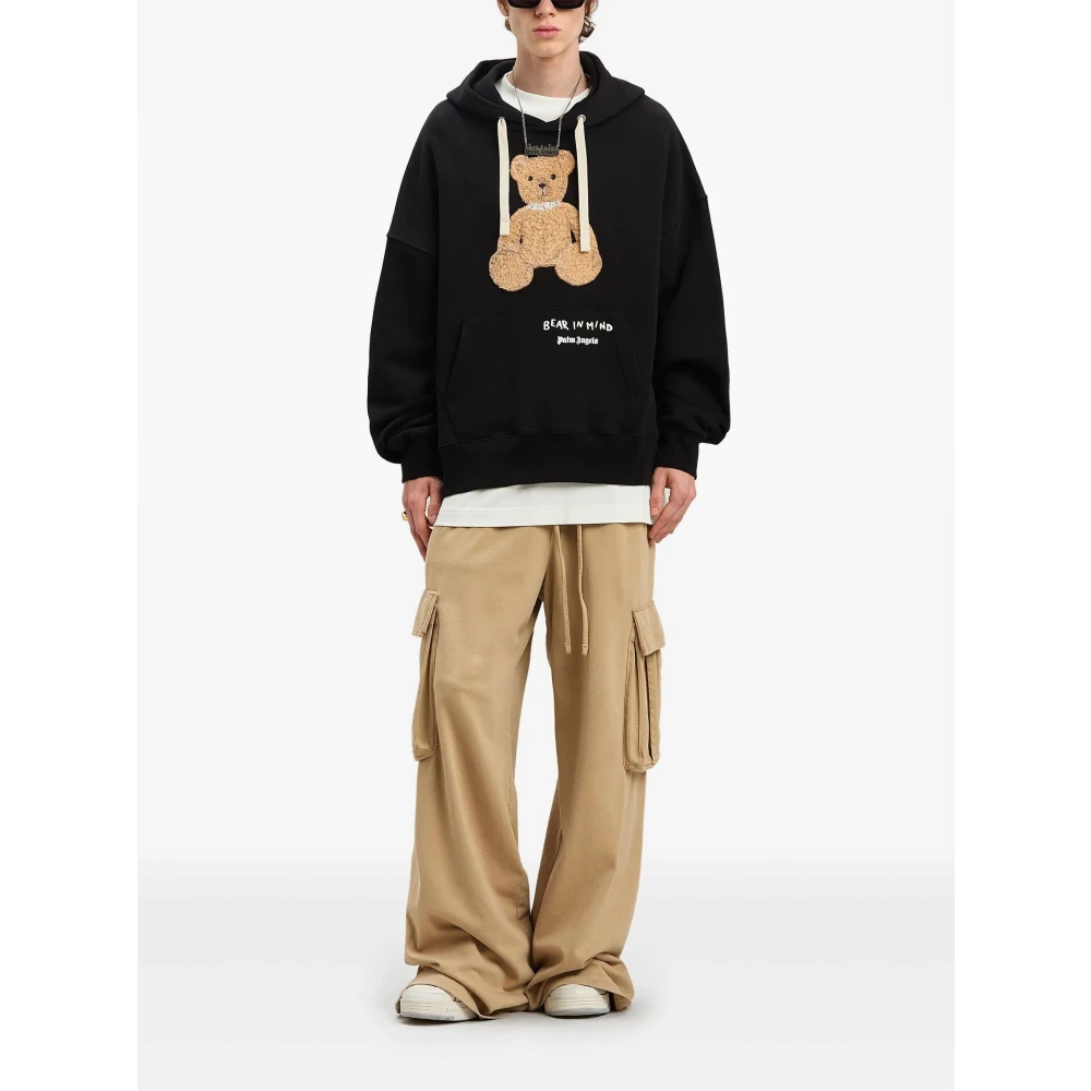 Palm Angels Zwarte Bear Mind Hoody Black Heren