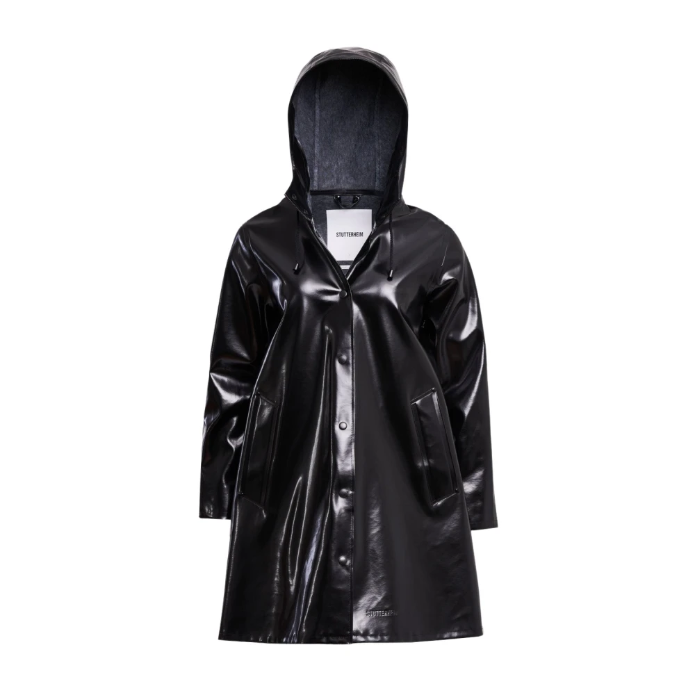 Stutterheim A-lijn Waterdichte Regenjas voor Vrouwen Black Dames