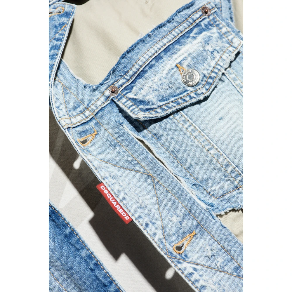 Dsquared2 Jas gemaakt van gecombineerde materialen Beige Heren