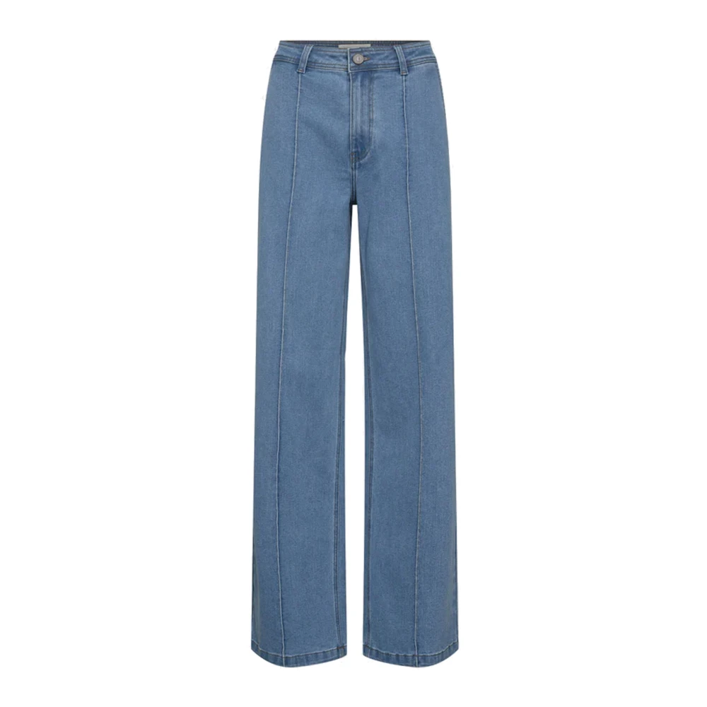 Sofie Schnoor Blue Straight Fit Jeans, Female, L, Mid-Rise Carisw Jeans Light Denim