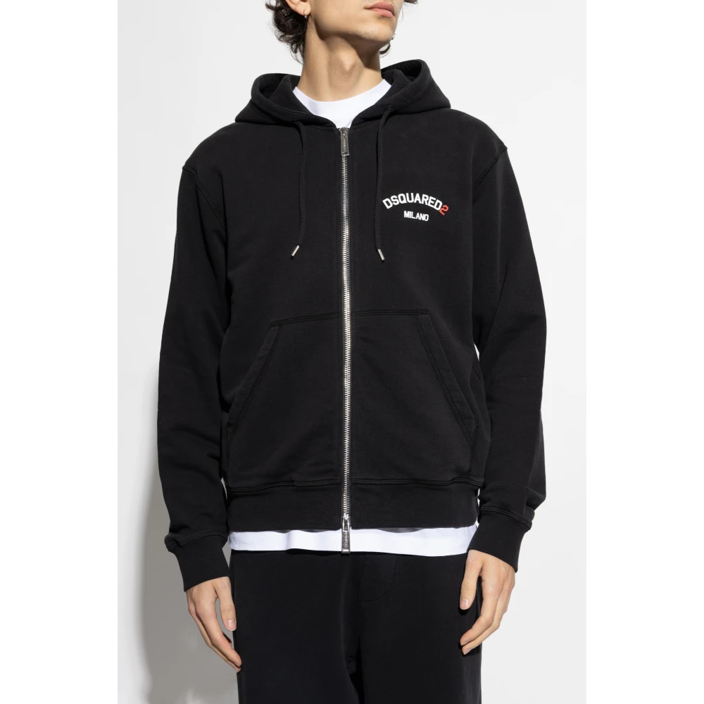 Dsquared2 Rits-sweatshirt Black Heren