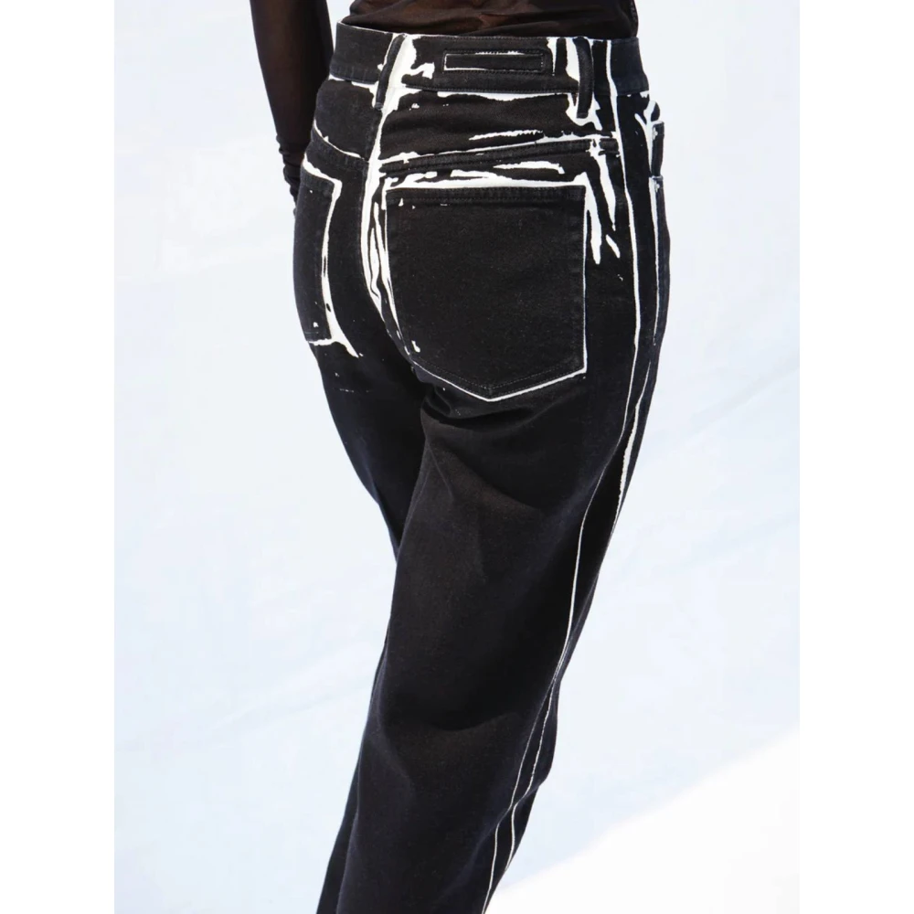 Proenza Schouler Unieke Zwart en Wit Jeans Black Dames