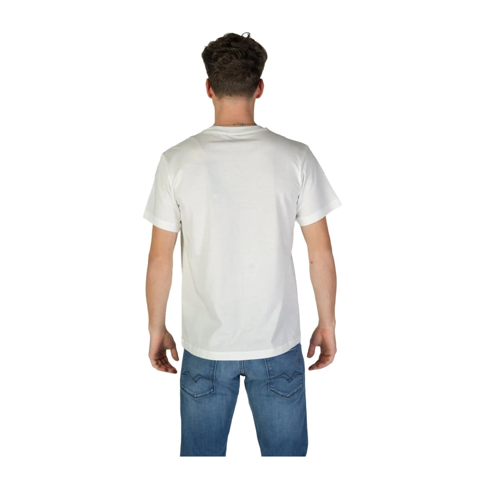 Replay Graphic Tee Katoenen T-shirt White Heren