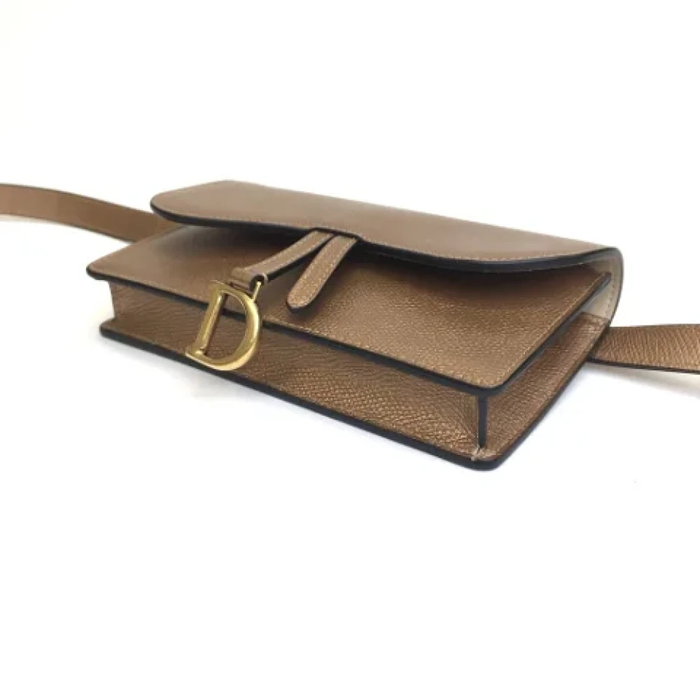 Dior Vintage Pre-owned Leather dior-bags Yellow Dames