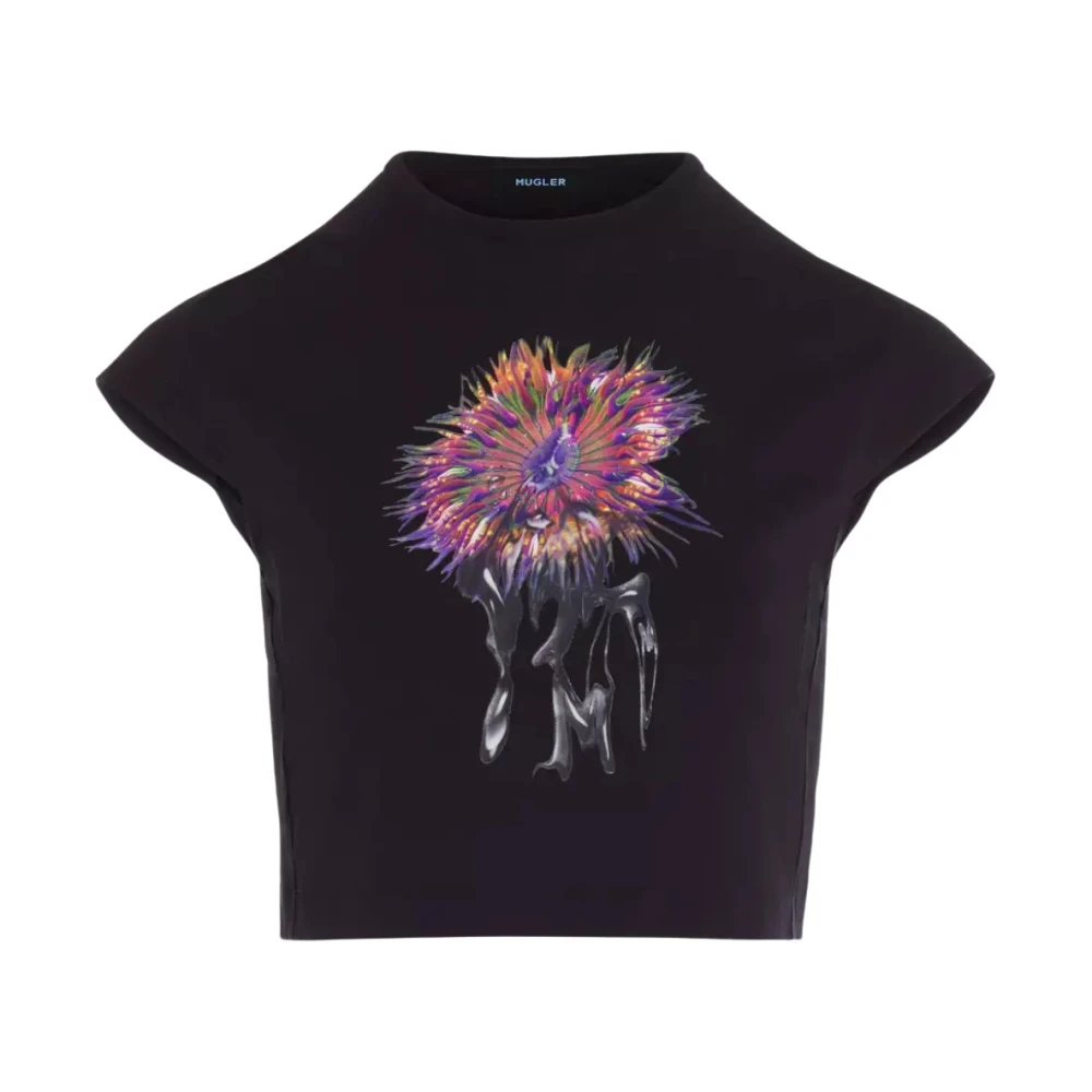 Mugler - Tops > T-Shirts - Black - Mugler - Modalova