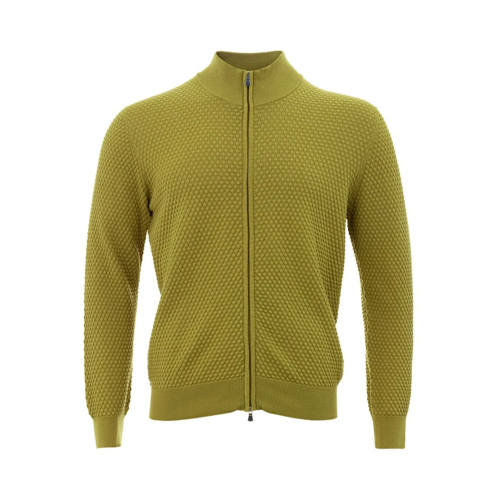 Gran Sasso Elegante gele katoenen vest voor mannen Yellow Heren