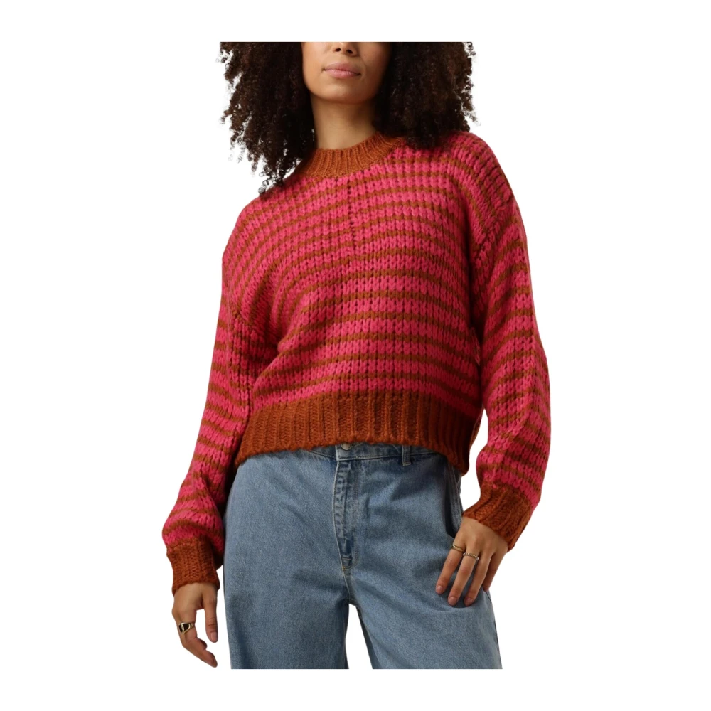 YDENCE Dames Truien & Vesten Knitted Sweater Pippa Roze