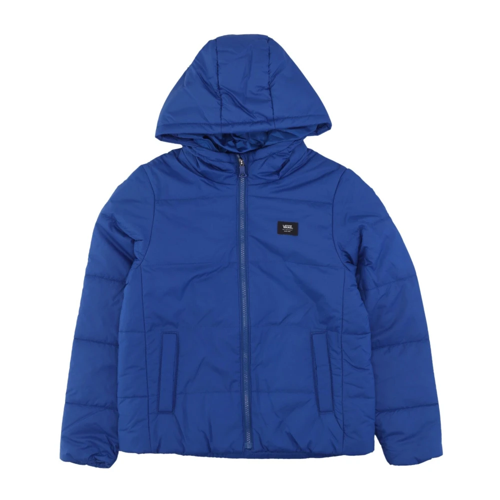 Vans Boys Blue Winter Jackets, S, Puffer Jacket With Hood