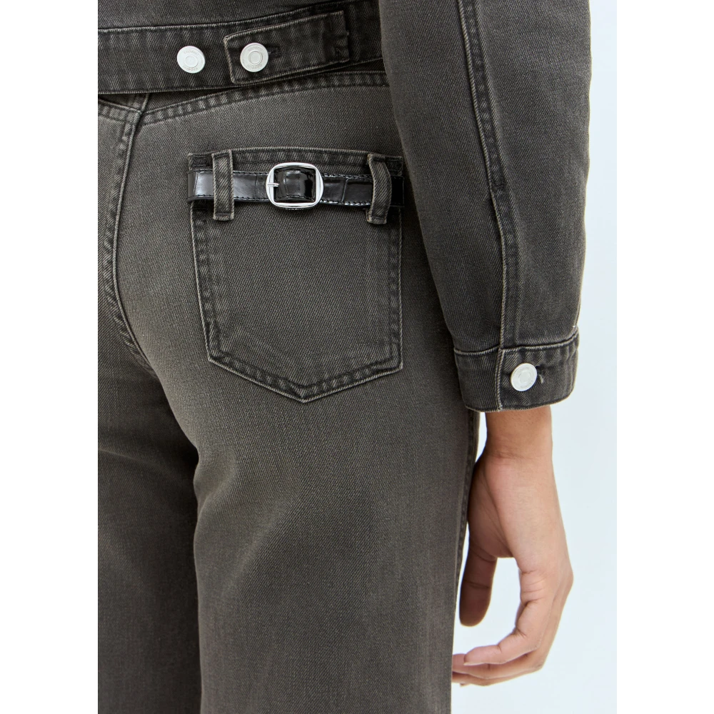 Coperni Gebelde Wide Leg Jeans Gray Dames