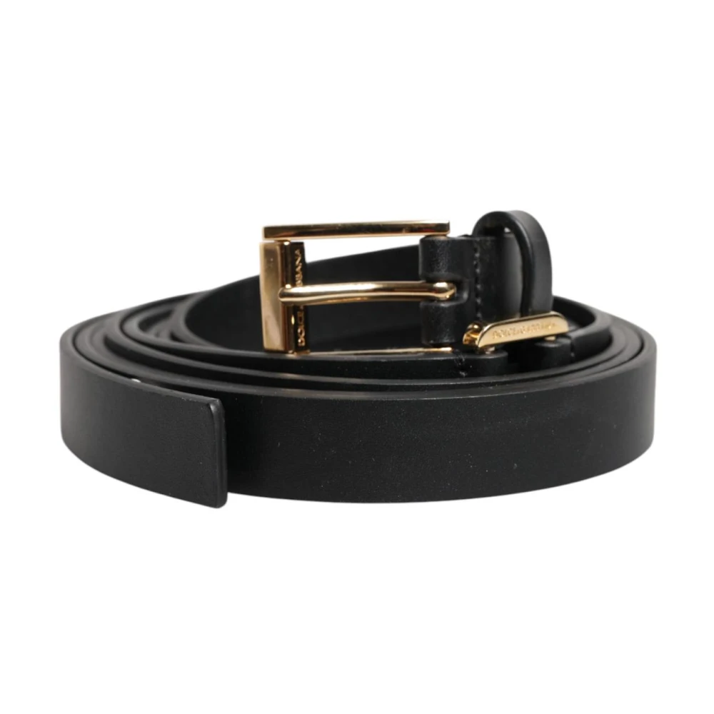 Dolce & Gabbana Men's Black Gorgeous Leather Belt - Belts - One Size- Accessories
