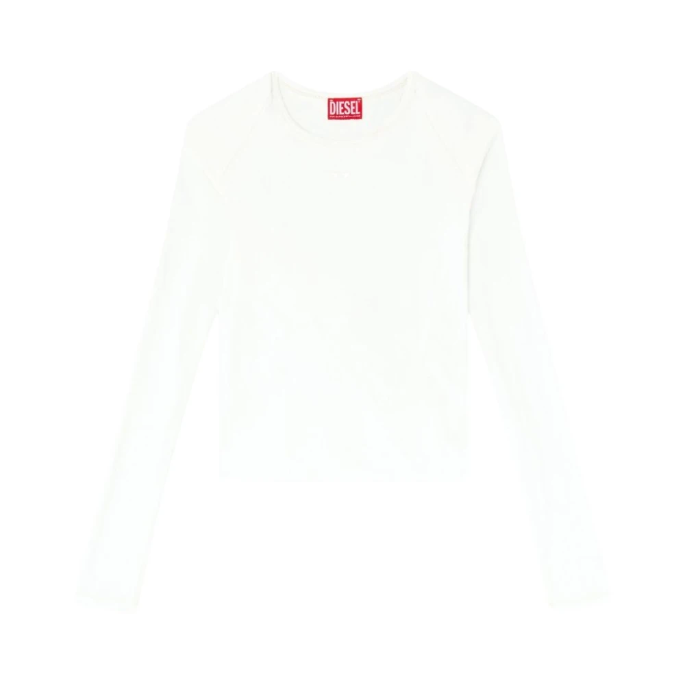 Diesel , Long Sleeve T-Shirts, Female, White, S, Long Sleeve Top