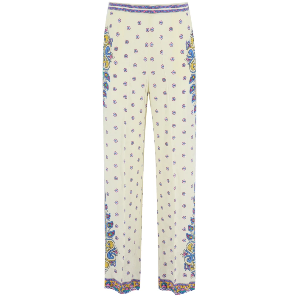 ETRO Zijden Palazzo Broek met Paisley Print Multicolor Dames