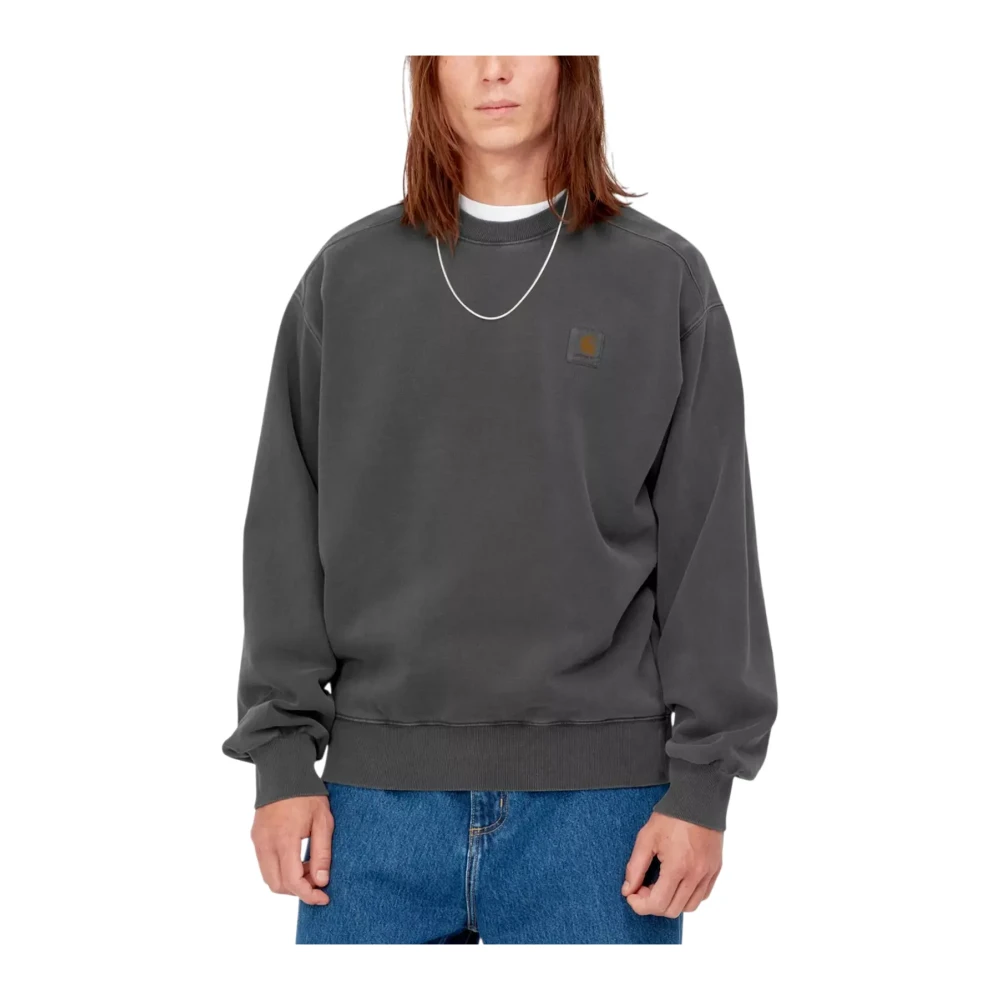 Carhartt Wip Men's Black Sweatshirts, L, Nelson Sweatshirt