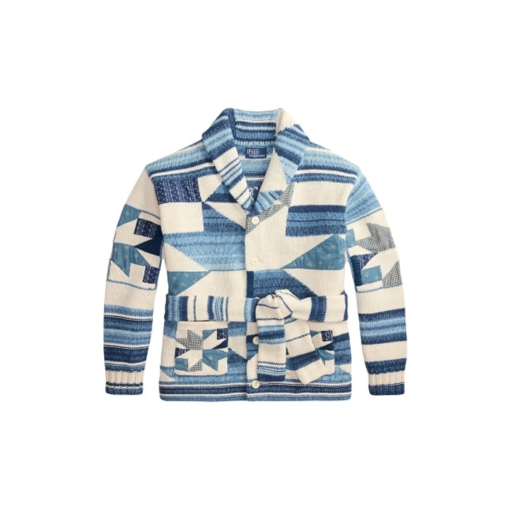 Polo Ralph Lauren Men's Multicolor Cardigans, Xl, Shawl-Collar Patchwork Cardigan