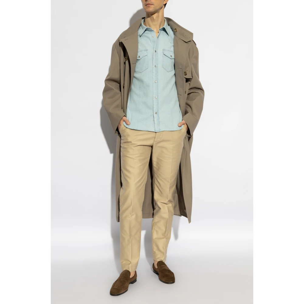 Tom Ford Denim overhemd Blue Heren