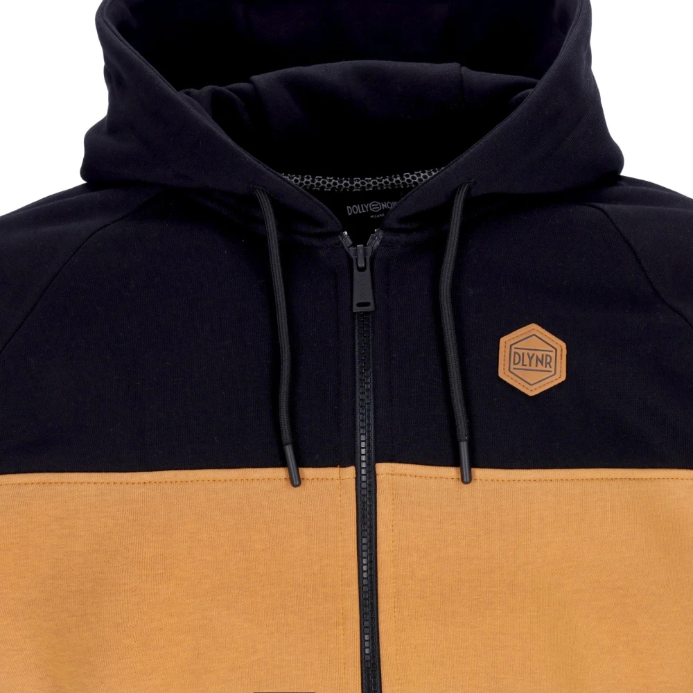 Dolly Noire Zwart Khaki Rits Hoodie met Koord Multicolor Heren
