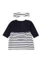 blue-casual-short-sleeved-quilted-dress