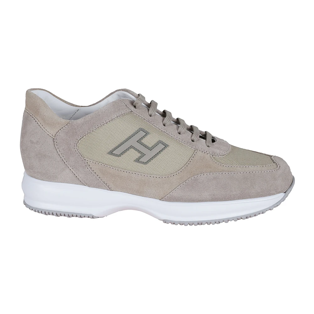 Hogan Blauwe Suède Interactieve Sneakers Heren Schoenen Bruin