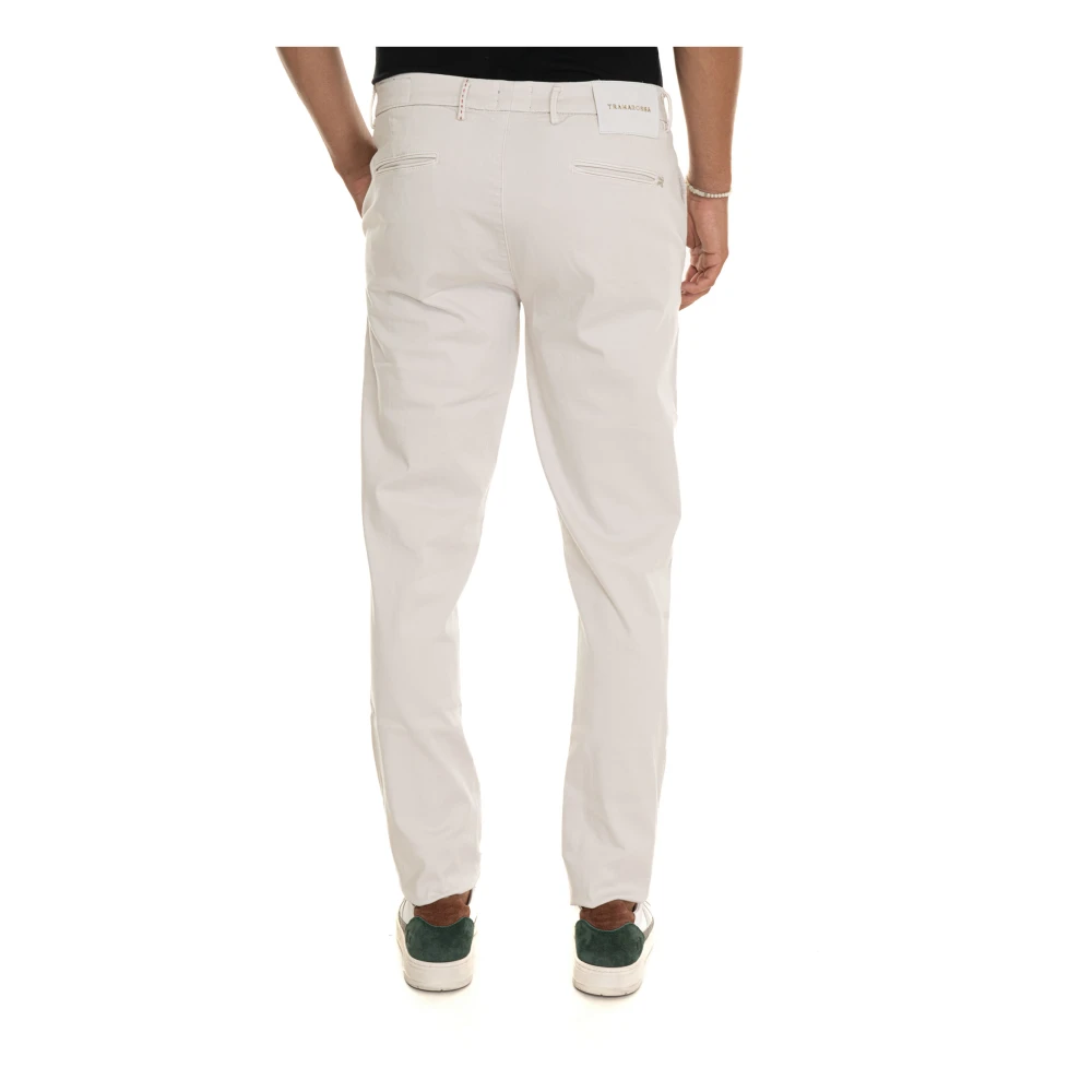 Tramarossa Aanpasbare Luisregular chino met leren logo White Heren
