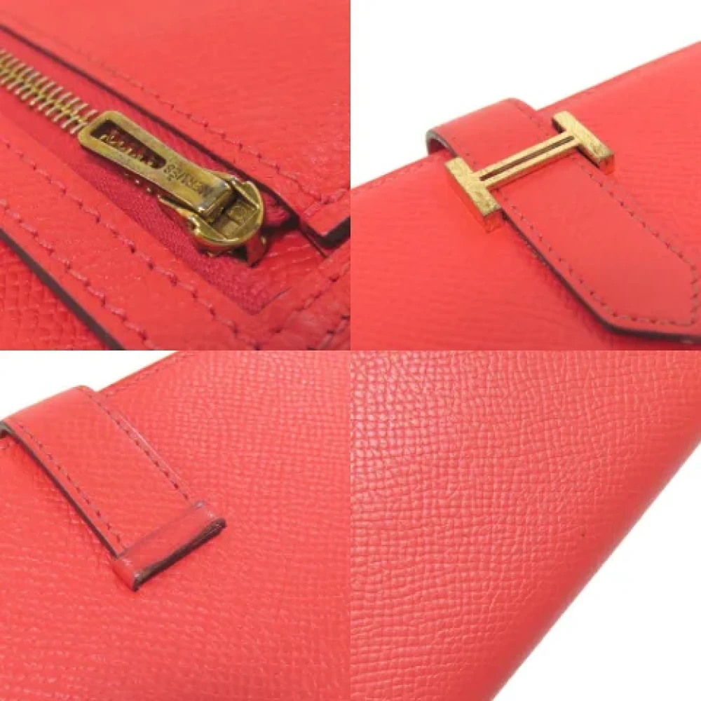 Hermès Vintage Pre-owned Leather wallets Red Dames