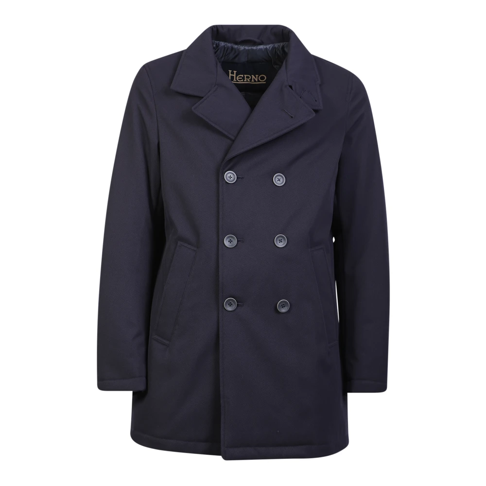 Herno Damen Blau Double-Breasted Coat